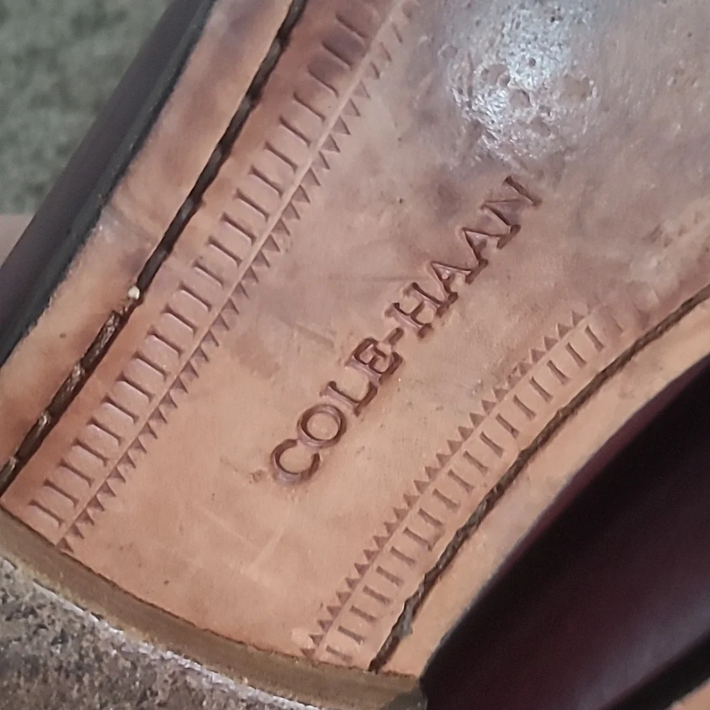 GUC Cole Haan Deep Burgundy Leather Penny Loafers Men 11.5D - Picture 6 of 9